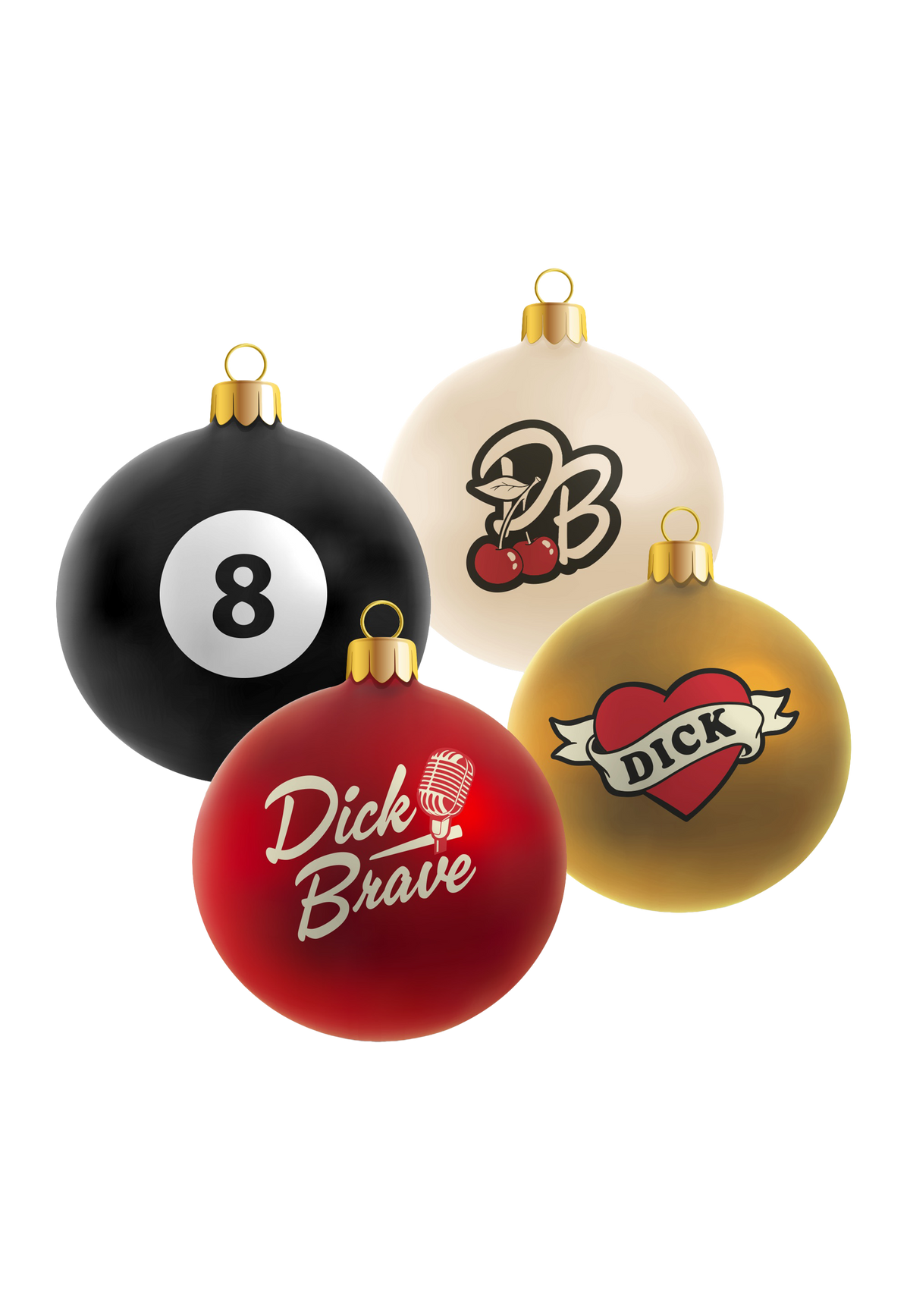 Dick Brave - Set Of 4 - Christmas Tree Ball | Neutral-Image
